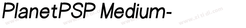 PlanetPSP Medium字体转换